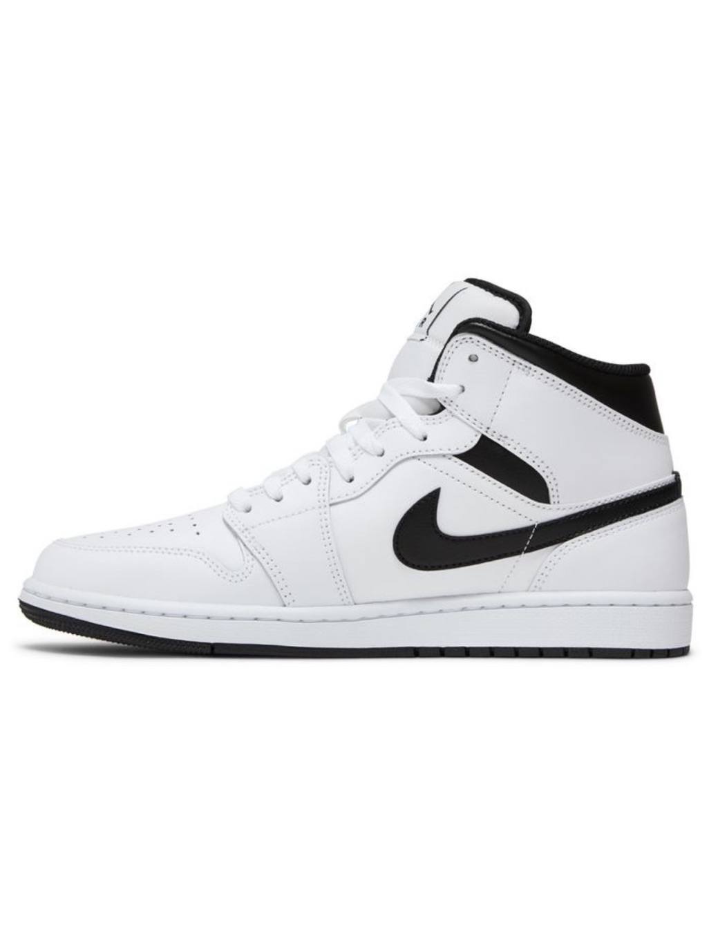 Air Jordan 1 Mid 'White Black Size 6.5 Youth / 6.5 Menâs/ 8.5 Womenâs